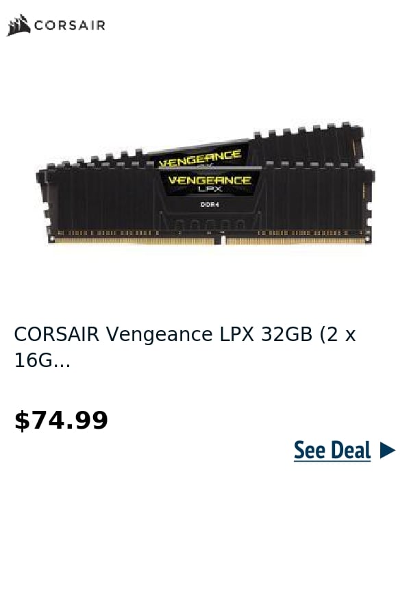 CORSAIR Vengeance LPX 32GB (2 x 16G...