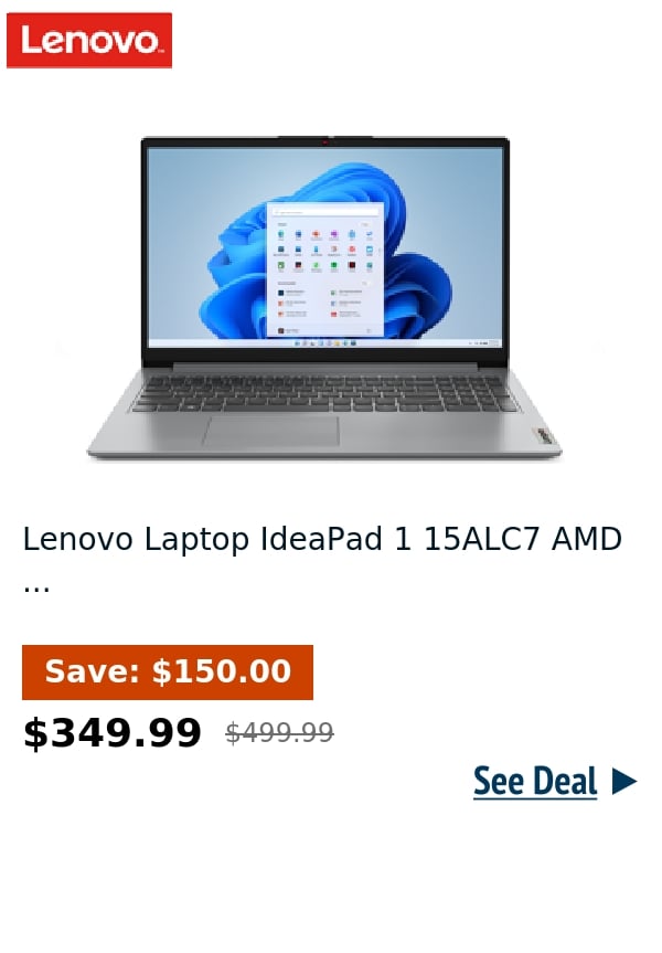 Lenovo Laptop IdeaPad 1 15ALC7 AMD ...