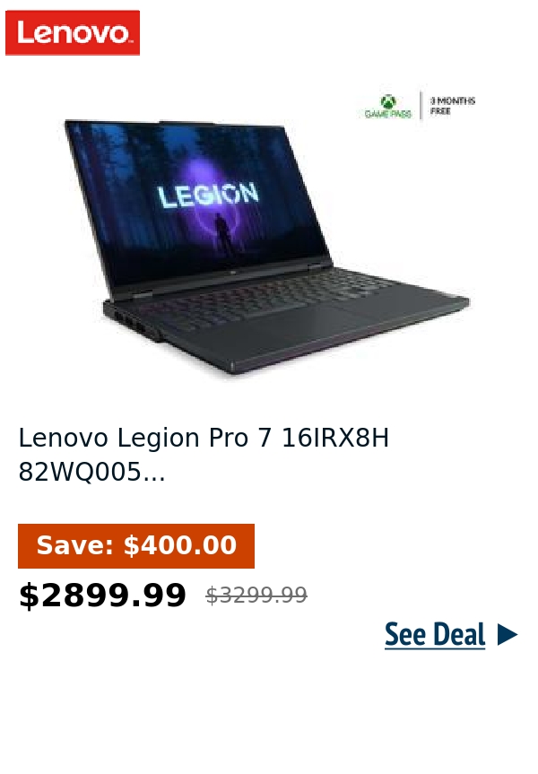 Lenovo Legion Pro 7 16IRX8H 82WQ005...