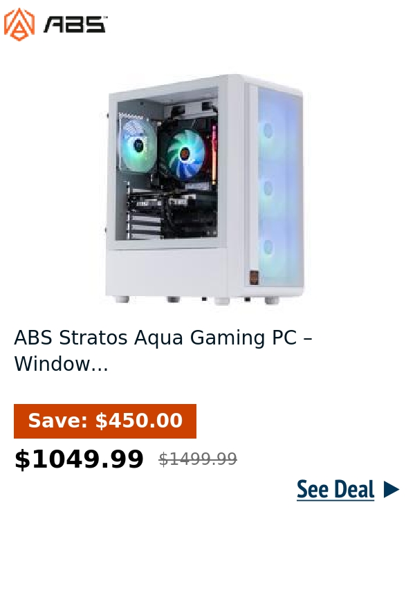 ABS Stratos Aqua Gaming PC – Window...
