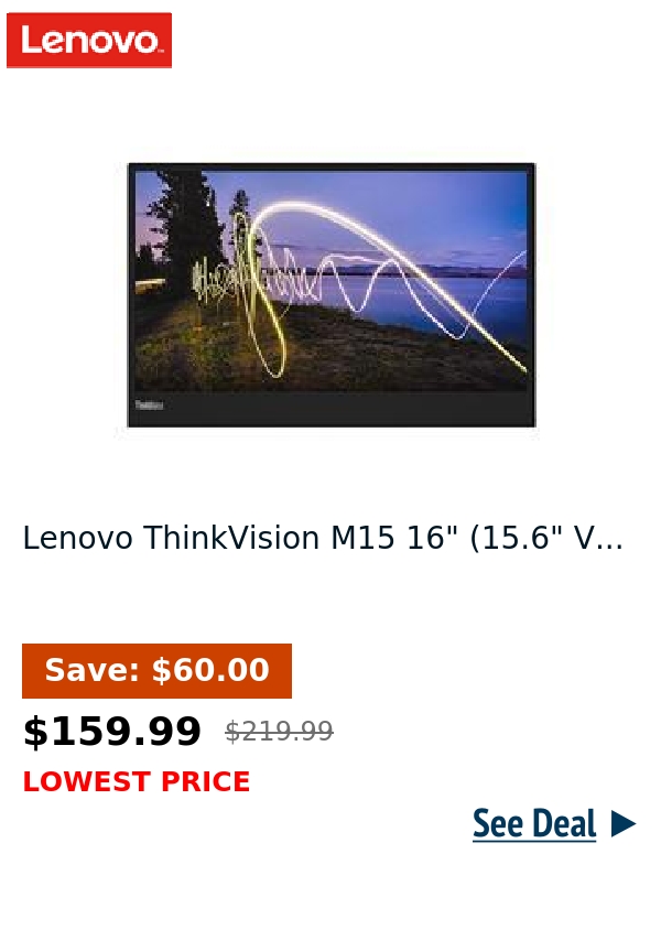 Lenovo ThinkVision M15 16