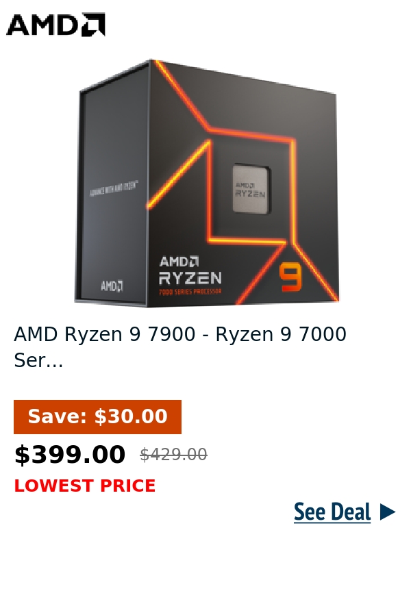 AMD Ryzen 9 7900 - Ryzen 9 7000 Ser...