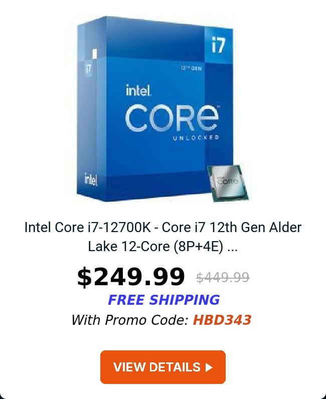 Intel Core i7-12700K - Core i7 12th Gen Alder Lake 12-Core (8P+4E) ...