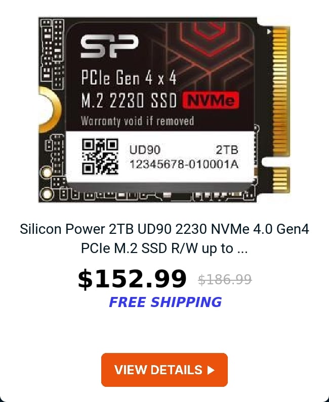 Silicon Power 2TB UD90 2230 NVMe 4.0 Gen4 PCIe M.2 SSD R/W up to ...