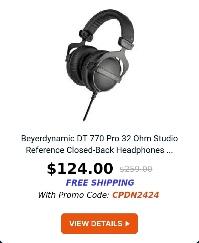 Beyerdynamic DT 770 Pro 32 Ohm Studio Reference Closed-Back Headphones ...