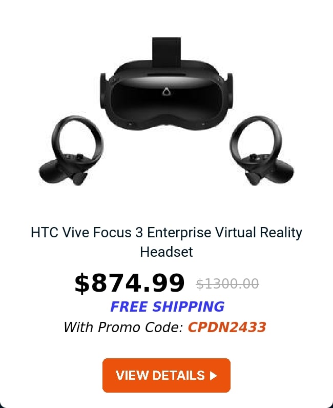 HTC Vive Focus 3 Enterprise Virtual Reality Headset 