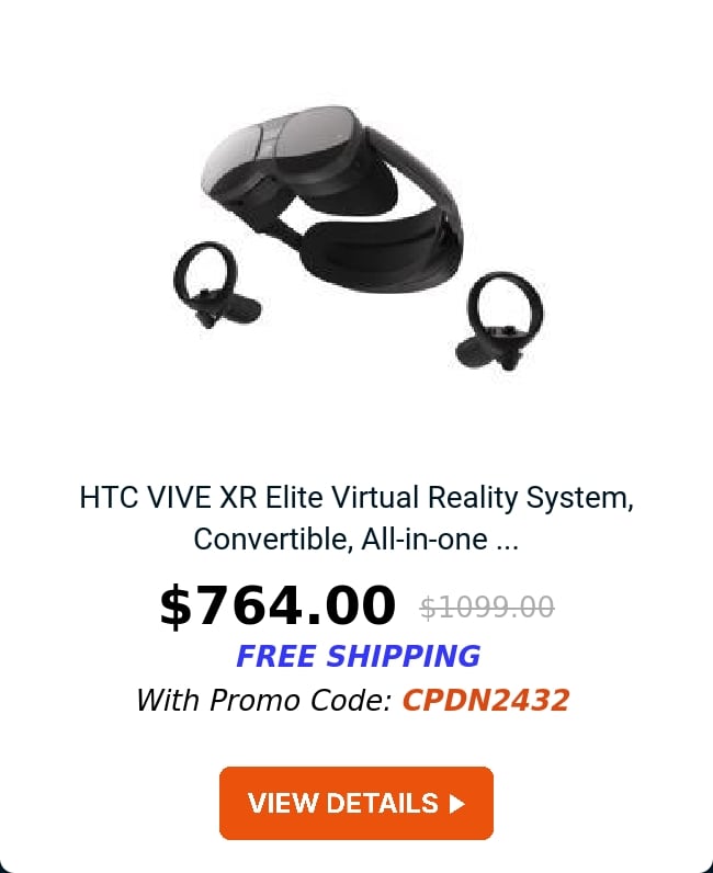 HTC VIVE XR Elite Virtual Reality System, Convertible, All-in-one ...