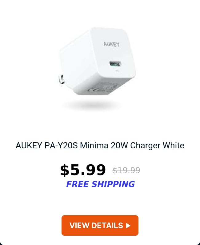 AUKEY PA-Y20S Minima 20W Charger White 