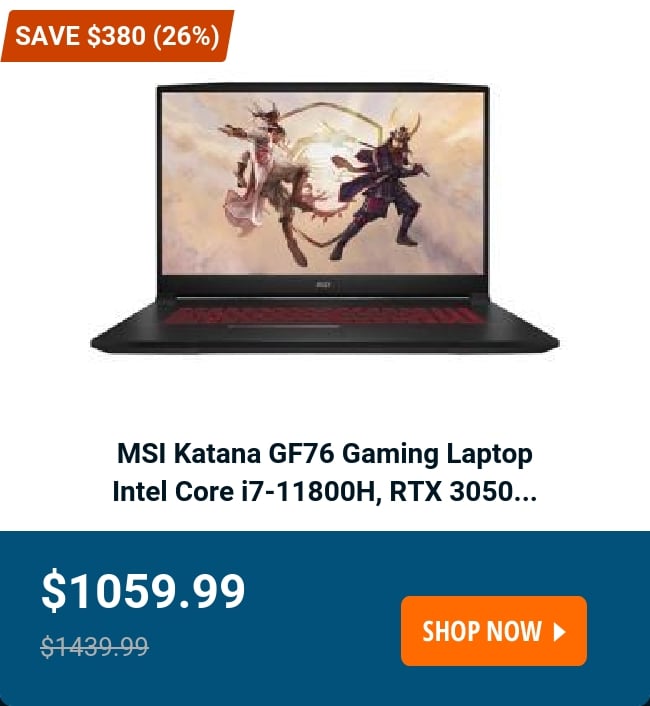 MSI Katana GF76 Gaming Laptop 