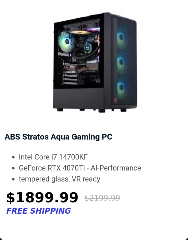 ABS Stratos Aqua Gaming PC 