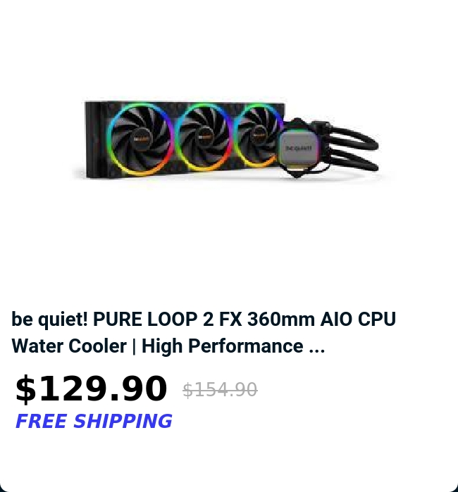 be quiet! PURE LOOP 2 FX 360mm AIO CPU Water Cooler | High Performance ...