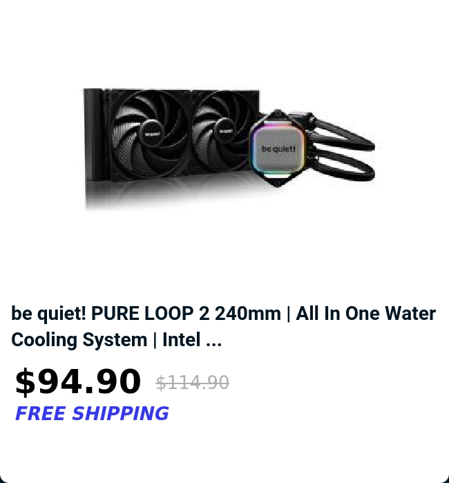 be quiet! PURE LOOP 2 240mm | All In One Water Cooling System | Intel ...