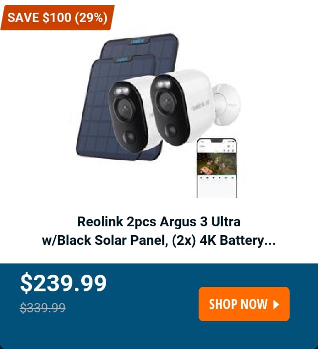 Reolink 2pcs Argus 3 Ultra 