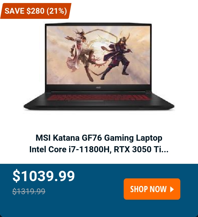 MSI Katana GF76 Gaming Laptop 