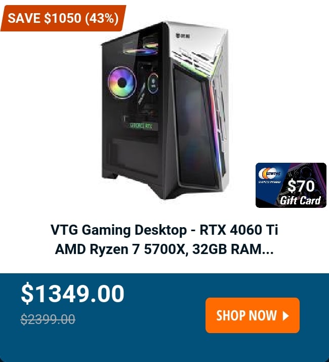 VTG Gaming Desktop - RTX 4060 Ti 