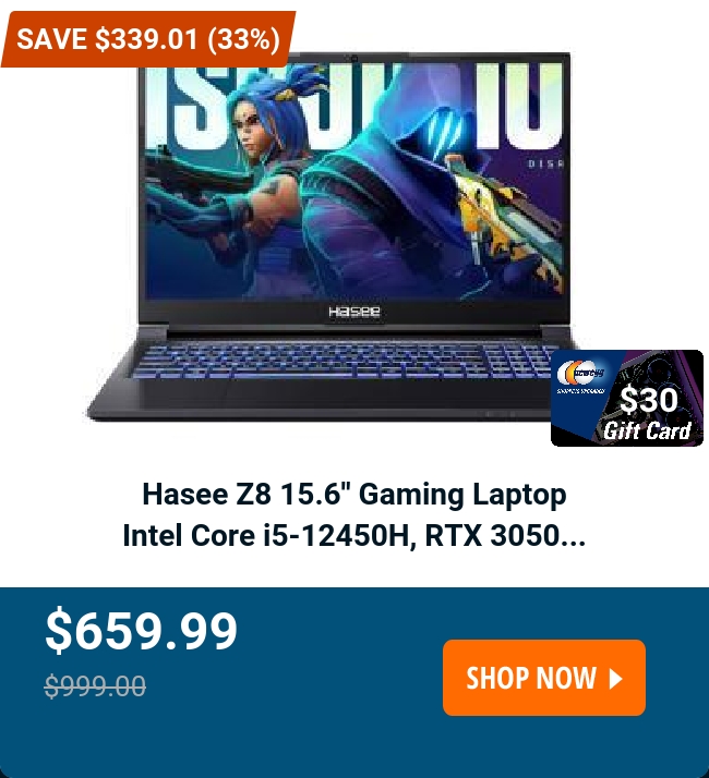 Hasee Z8 15.6'' Gaming Laptop 