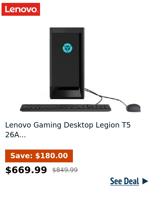 Lenovo Gaming Desktop Legion T5 26A...