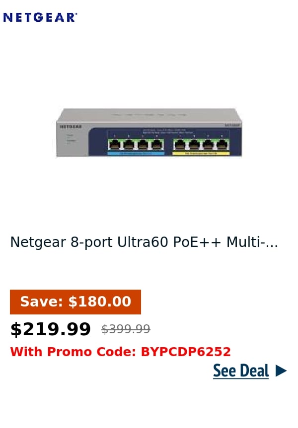 Netgear 8-port Ultra60 PoE++ Multi-...