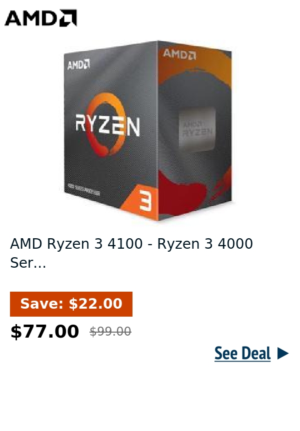 AMD Ryzen 3 4100 - Ryzen 3 4000 Ser...