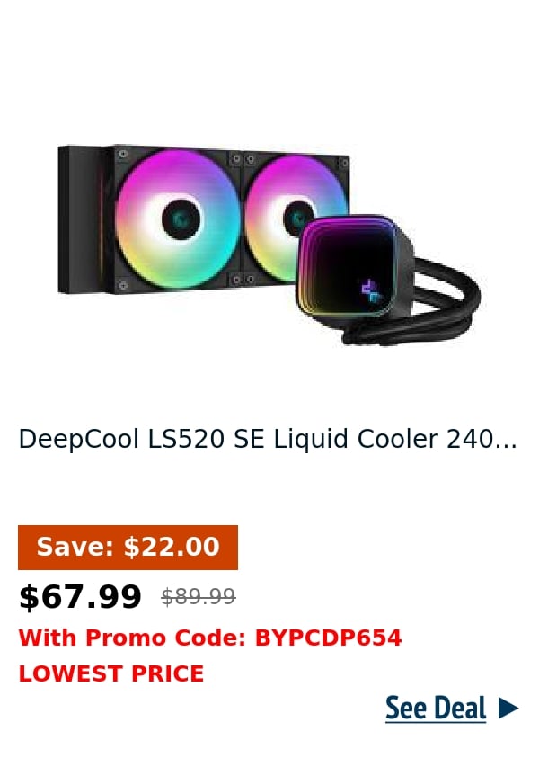 DeepCool LS520 SE Liquid Cooler 240...