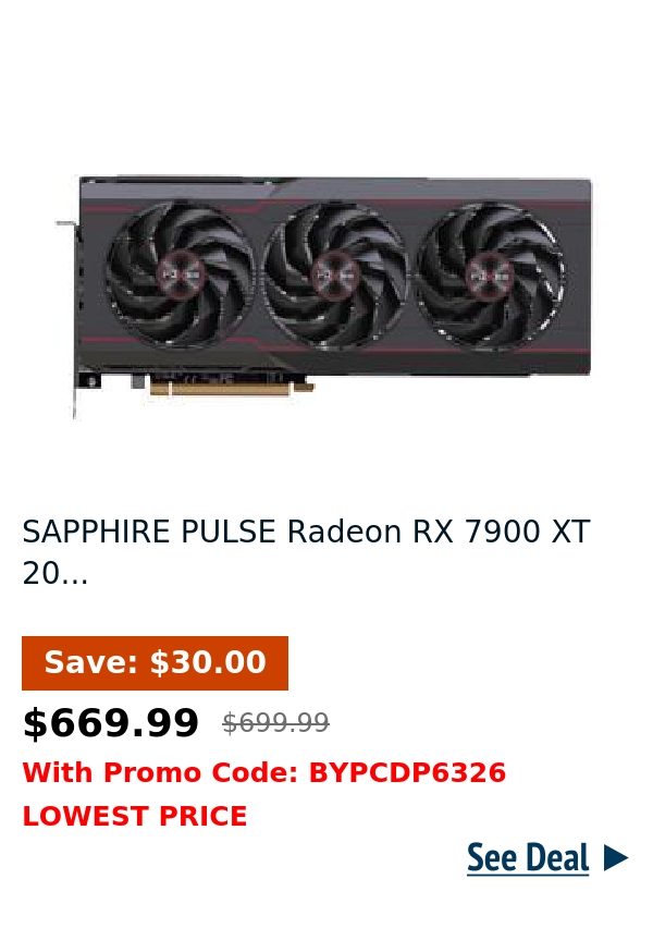 SAPPHIRE PULSE Radeon RX 7900 XT 20...