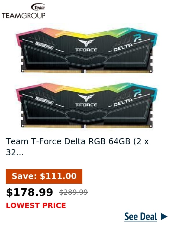 Team T-Force Delta RGB 64GB (2 x 32...