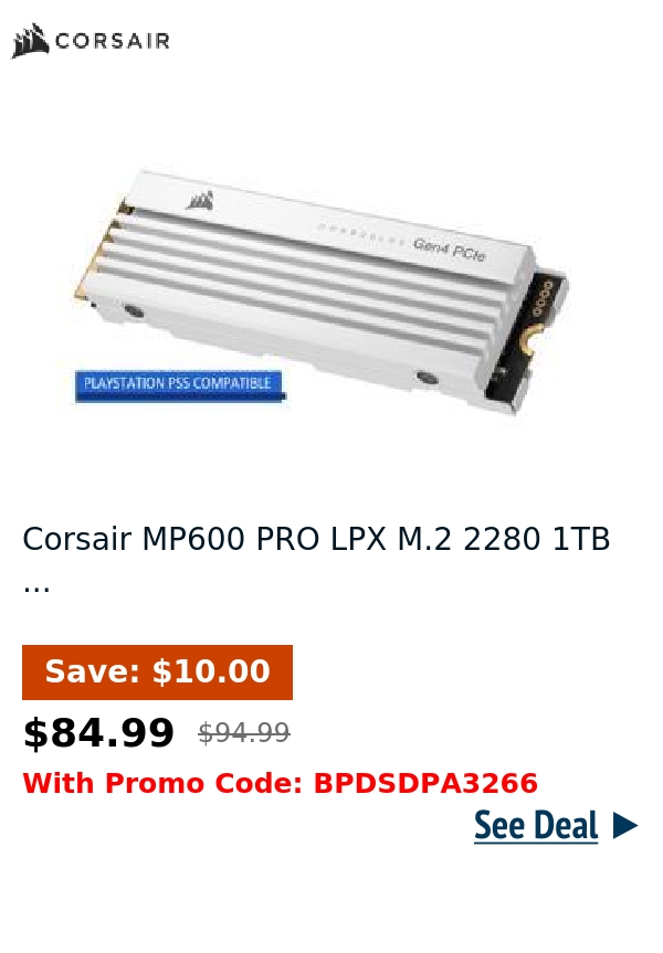 Corsair MP600 PRO LPX M.2 2280 1TB ...