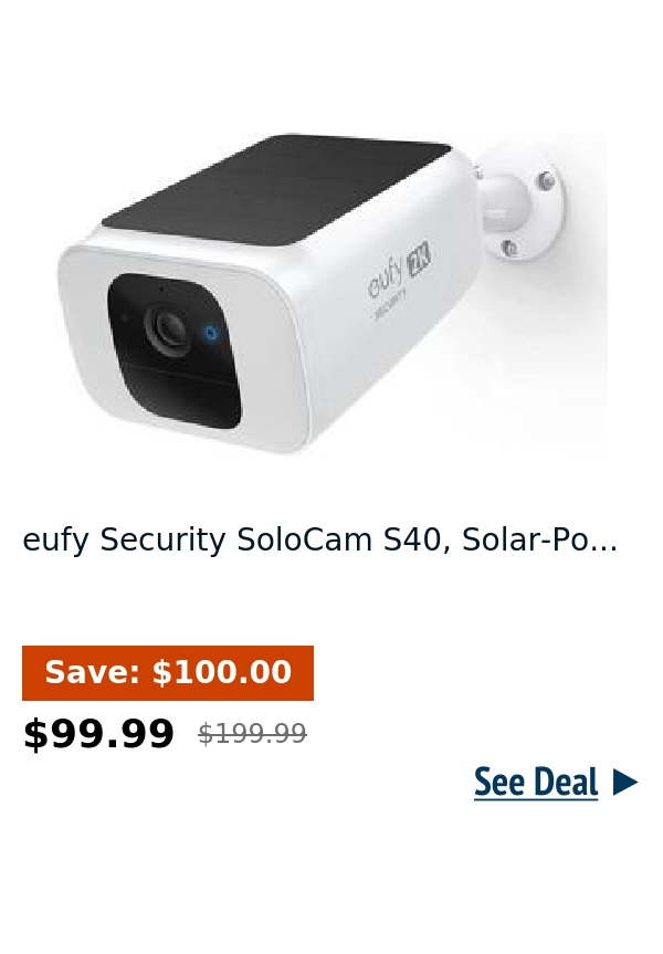 eufy Security SoloCam S40, Solar-Po...