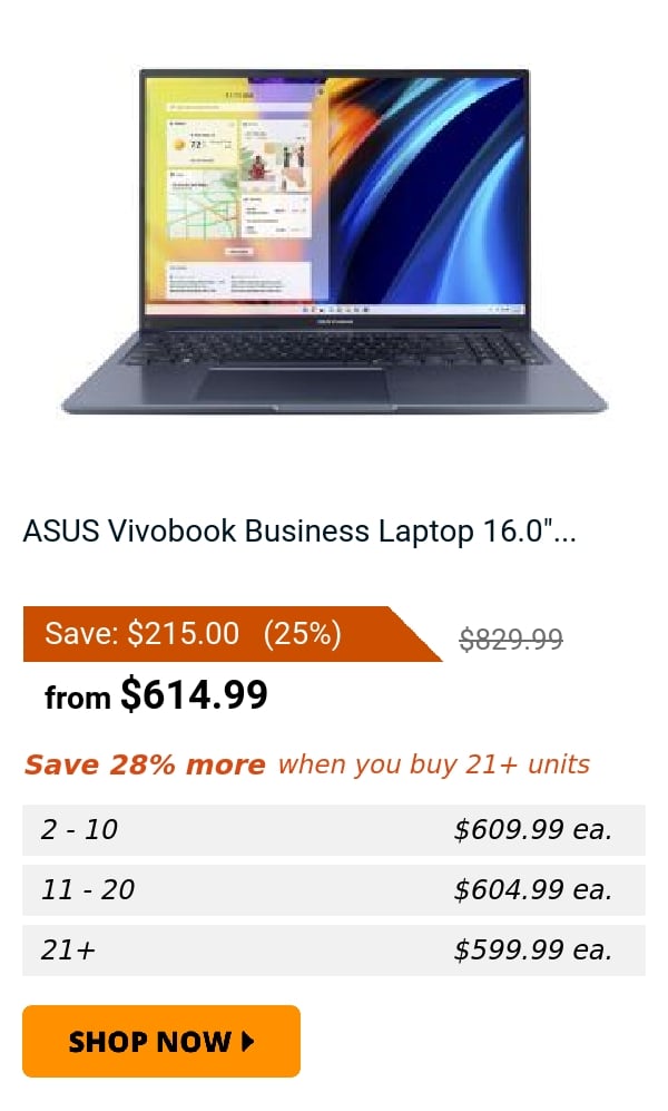 ASUS Vivobook Business Laptop 16.0