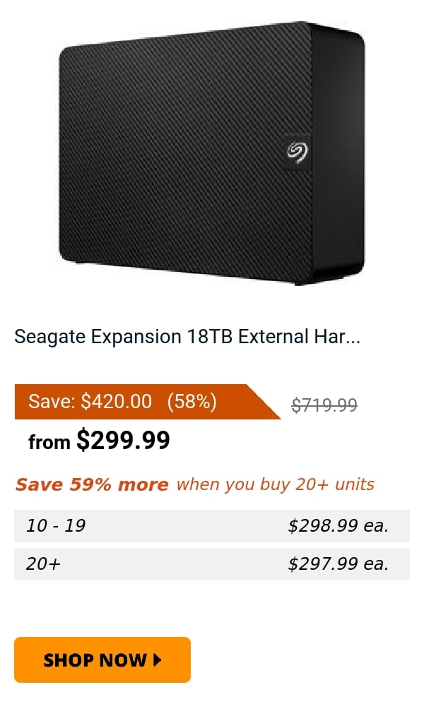 Seagate Expansion 18TB External Har...