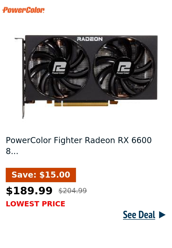 PowerColor Fighter Radeon RX 6600 8...