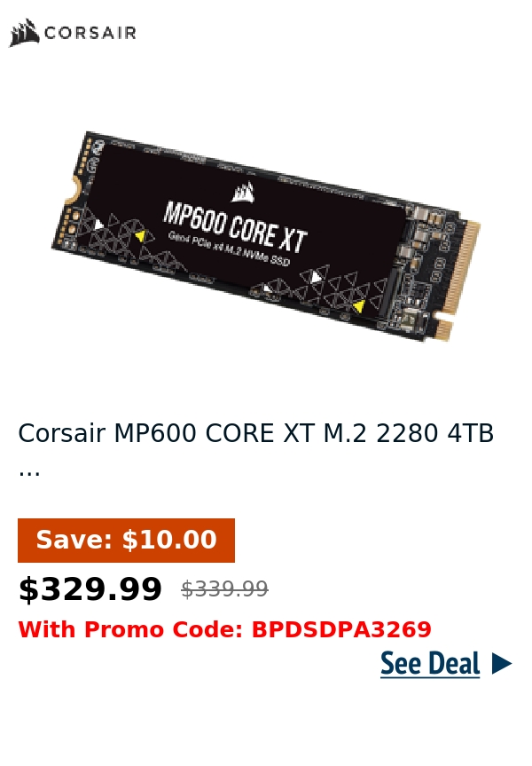 Corsair MP600 CORE XT M.2 2280 4TB ...