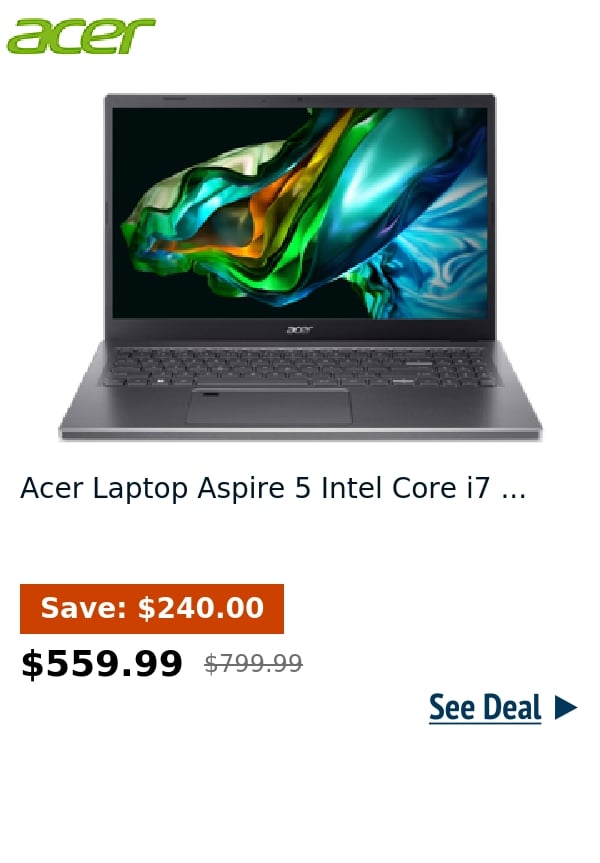 Acer Laptop Aspire 5 Intel Core i7 ...