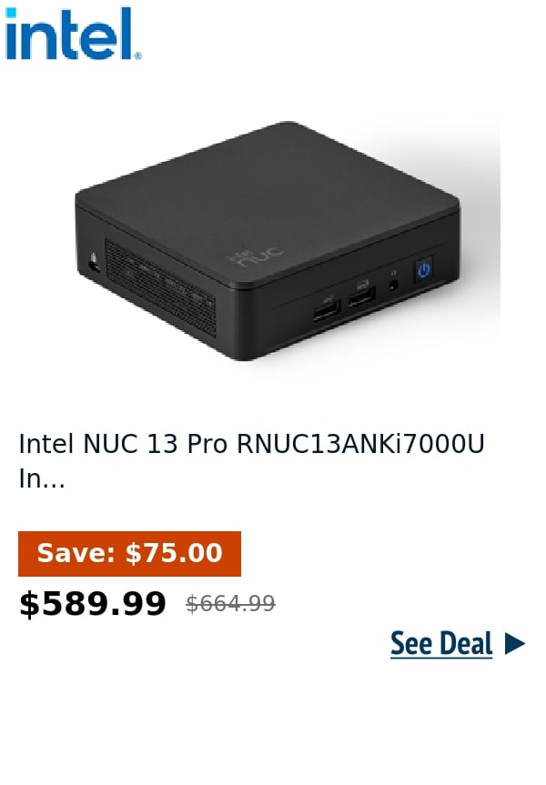 Intel NUC 13 Pro RNUC13ANKi7000U In...