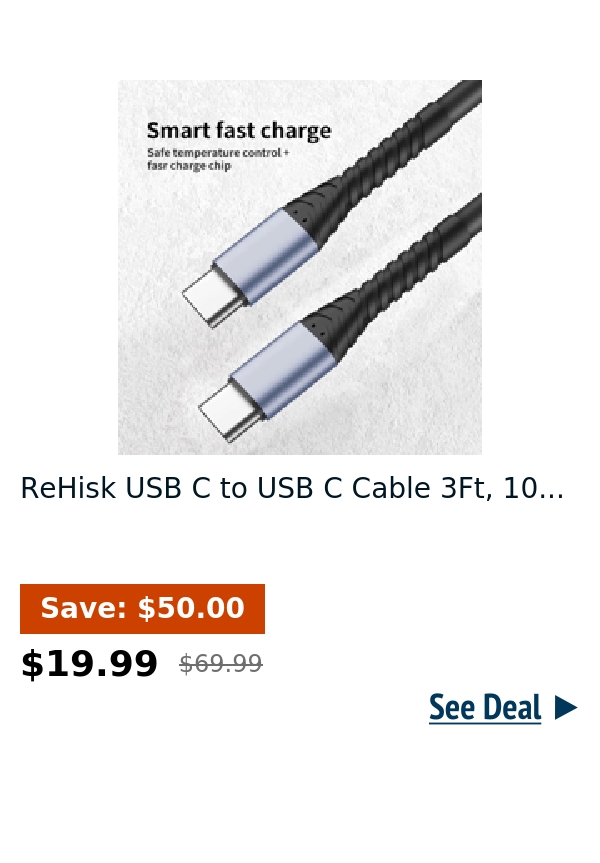 ReHisk USB C to USB C Cable 3Ft, 10...