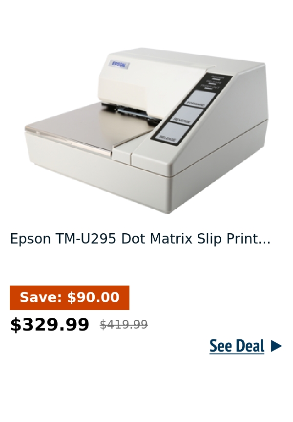 Epson TM-U295 Dot Matrix Slip Print...