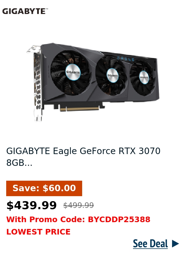 GIGABYTE Eagle GeForce RTX 3070 8GB...