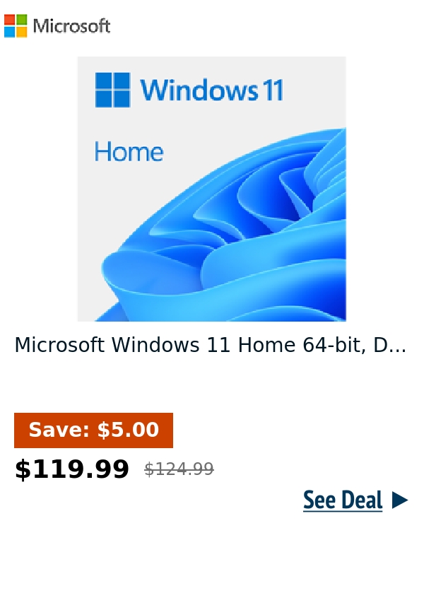 Microsoft Windows 11 Home 64-bit, D...