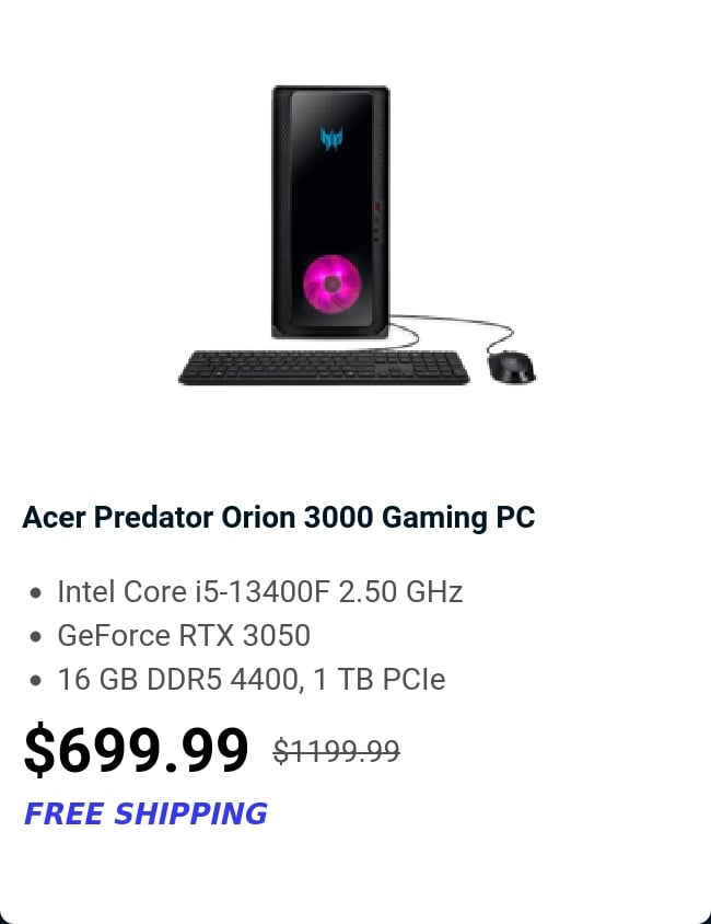 Acer Predator Orion 3000 Gaming PC 