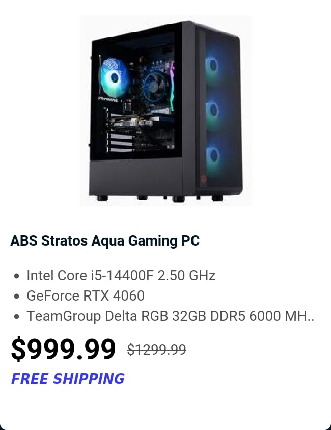 ABS Stratos Aqua Gaming PC 