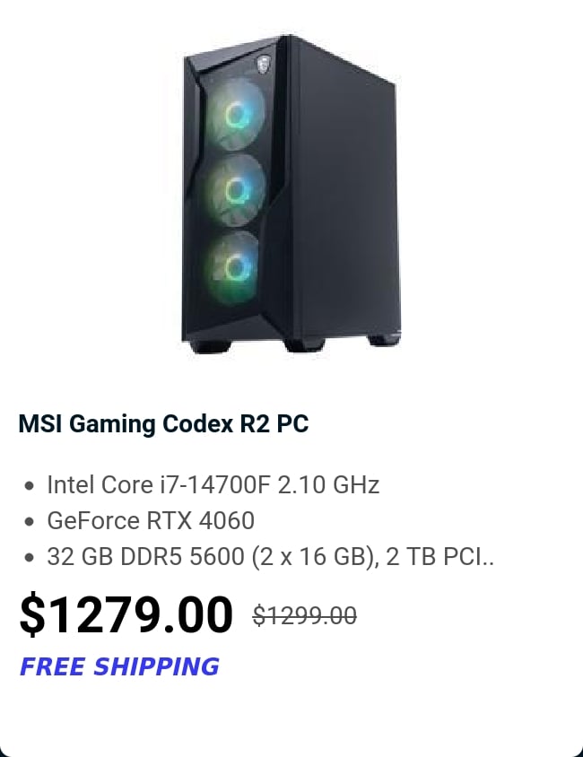 MSI Gaming Codex R2 PC 