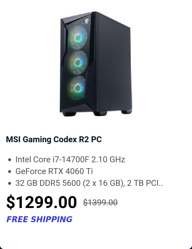 MSI Gaming Codex R2 PC 