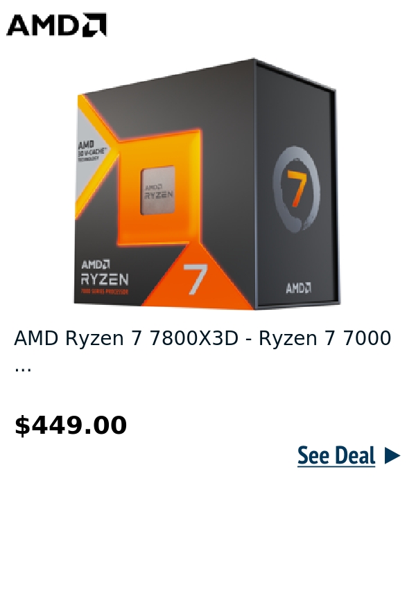 AMD Ryzen 7 7800X3D - Ryzen 7 7000 ...