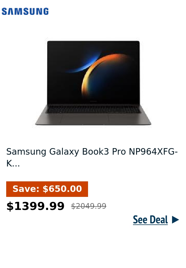 Samsung Galaxy Book3 Pro NP964XFG-K...