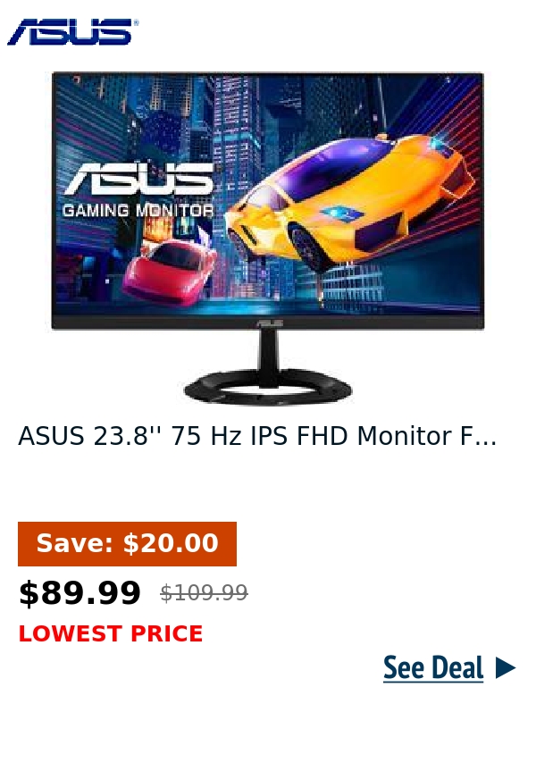 ASUS 23.8'' 75 Hz IPS FHD Monitor F...