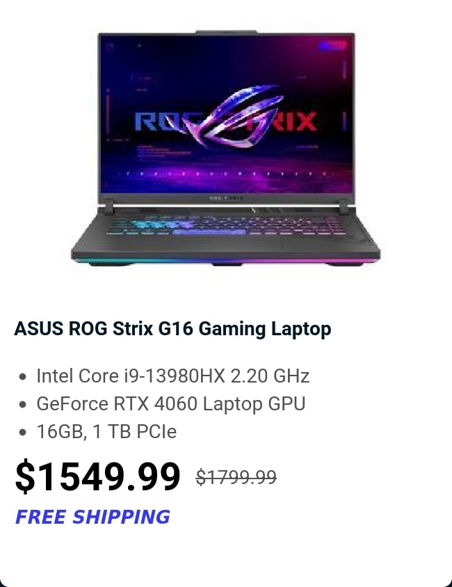 ASUS ROG Strix G16 Gaming Laptop 