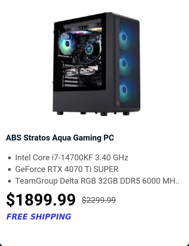 ABS Stratos Aqua Gaming PC 