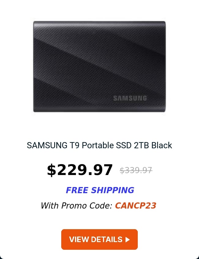 SAMSUNG T9 Portable SSD 2TB Black 