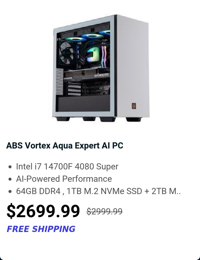 ABS Vortex Aqua Expert AI PC 