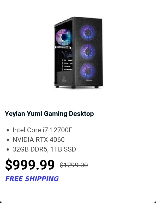 Yeyian Yumi Gaming Desktop 